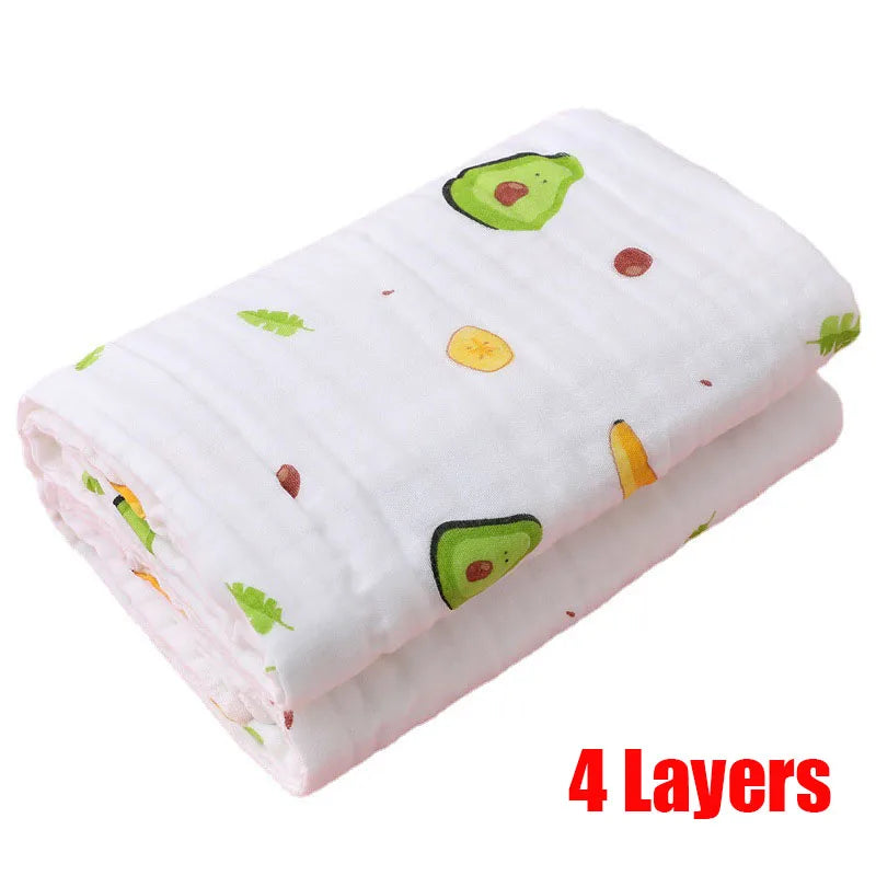 Baby Bathtowel Boys Girls 100% Cotton Children Baby Towels Blanket for Newborn Bathrobe 6 Layers Gauze Washcloth Infant Swaddle
