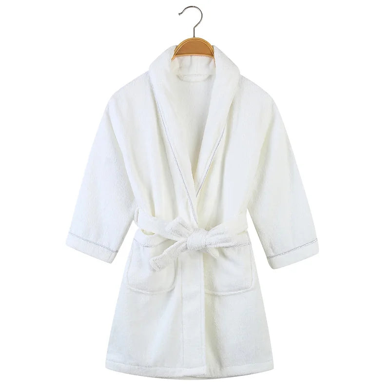 100% Cotton Toweling Terry Robe Kids Cartoon Robe Boy&Girls Hooded Robe Winter Warm Bathrobe Soft Sleeprobe Kids Casual Homewear
