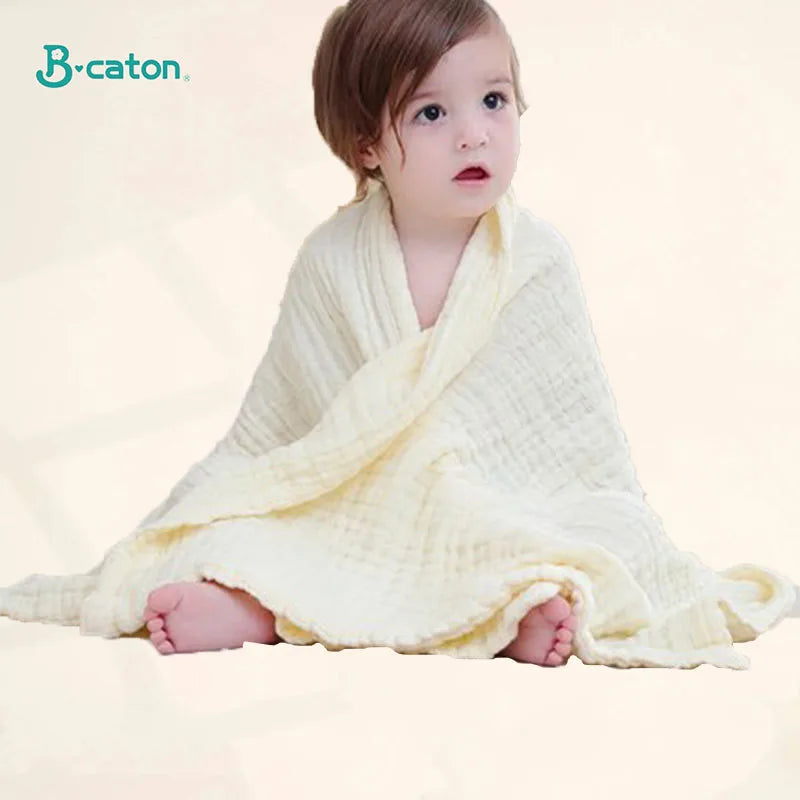 Baby Bathtowel Boys Girls 100% Cotton Children Baby Towels Blanket for Newborn Bathrobe 6 Layers Gauze Washcloth Infant Swaddle