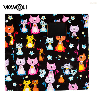 Prints in Cats Scrub Tops for Women Scrub T Vet Scrub Uniform in 100% Cotton Hospital Scrubs Tops Nursing Uniform for Unisex