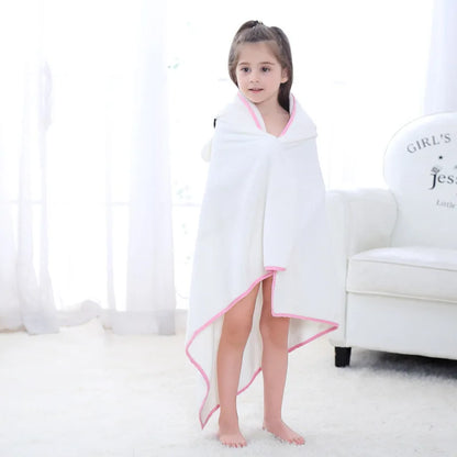 Kids Beach Towel Infant 100% Cotton Bathrobe Baby Boys Girls Spring Animal Hooded Bath Towel 90*90Cm Children Cartoon Blanket