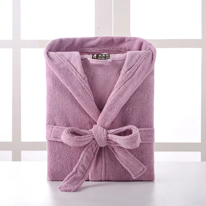 Hooded Bathrobe Men 100% Cotton Long Terry Towel Big and Tall Towel Bathrobe Male Terry Cloth Bath Robe Sleeping Dressing Gown