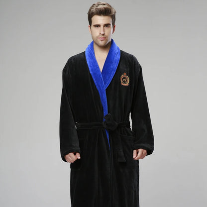 Bathrobe 100% Cotton Cut Velvet Towel Material Thickening Increase Hotel Yukata Men'S Winter Pyjamas Beauty Salon Nightgown