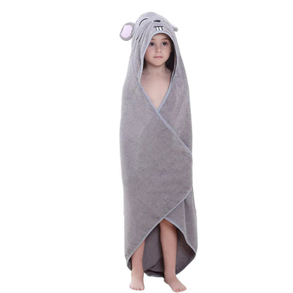 Kids Beach Towel Infant 100% Cotton Bathrobe Baby Boys Girls Spring Animal Hooded Bath Towel 90*90Cm Children Cartoon Blanket