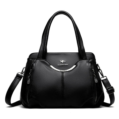 2024 New Multi Pocket Women'S Handbag High Quality Soft Leather Female Shoulder Bag Luxury Designer Girl Tote Bolsas Sac a Main
