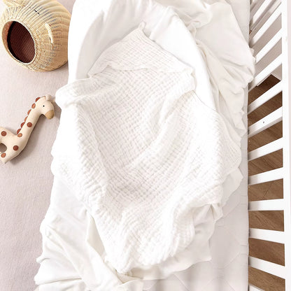 1Pc 100% Cotton Baby Hooded Bath Towel Gauze Soft Newborn Baby Swaddle Blankets Infant Wrap Receiving Blanket Toddler Bathrobe