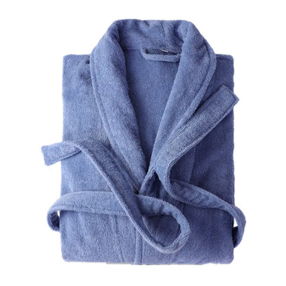 100% Cotton Toweling Terry Extra Long Robe Lovers Soft Bath Robe Men and Women Nightrobe Sleepwear Male Casual Home Bathrobe