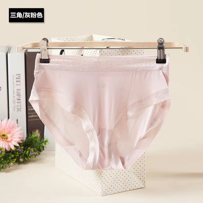 Silk Briefs Silk Underwear Women'S Panties for Women Underwear Push up Sexy Lingerieseamless Panties Female