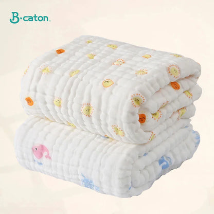 Baby Bathtowel Boys Girls 100% Cotton Children Baby Towels Blanket for Newborn Bathrobe 6 Layers Gauze Washcloth Infant Swaddle