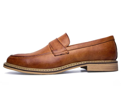 Autumn Men'S Formal Leather Shoes, Business Leather Shoes, British Pointed Toe Cuffed Men'S Leather Shoes