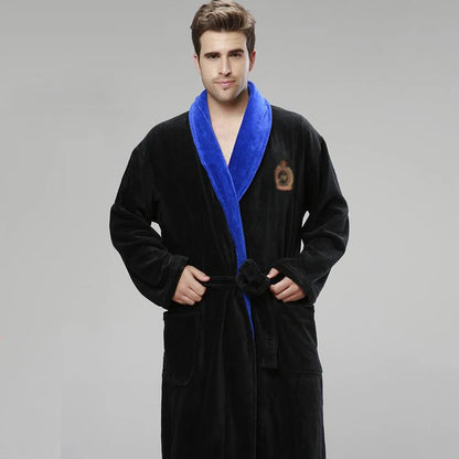 Bathrobe 100% Cotton Cut Velvet Towel Material Thickening Increase Hotel Yukata Men'S Winter Pyjamas Beauty Salon Nightgown