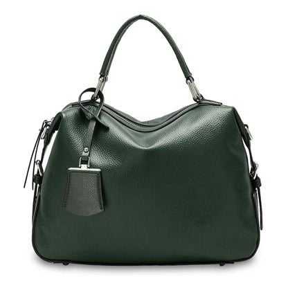Fashion Women Tote Bag 100% Genuine Leather Handbags Female Boston Charm Messenger Crossbody Purse Luxury Shoulder Bags
