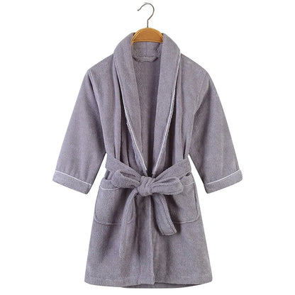 100% Cotton Toweling Terry Robe Kids Cartoon Robe Boy&Girls Hooded Robe Winter Warm Bathrobe Soft Sleeprobe Kids Casual Homewear
