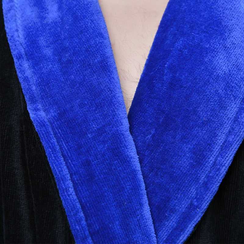Bathrobe 100% Cotton Cut Velvet Towel Material Thickening Increase Hotel Yukata Men'S Winter Pyjamas Beauty Salon Nightgown