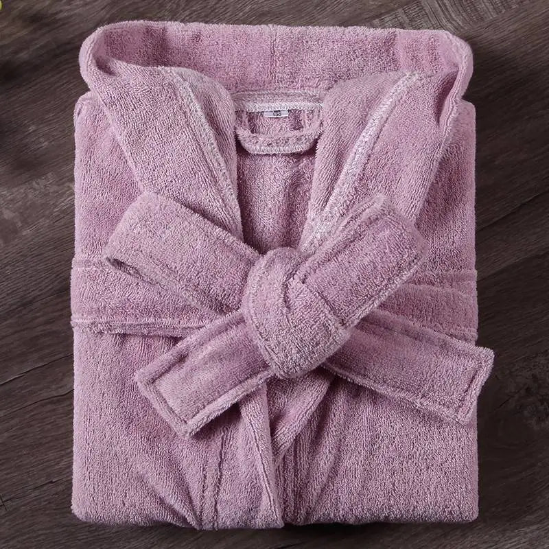 100% Cotton Toweling Terry Robe Kids Cartoon Robe Boy&Girls Hooded Robe Winter Warm Bathrobe Soft Sleeprobe Kids Casual Homewear
