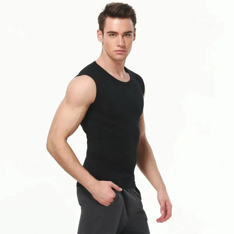 1/3/5 Pcs Men'S Cotton Sleeveless Thin Vest Young Men'S Wide-Shouldered Sports Fitness Slim Vest Thin Joker Tight Vest Breathabl