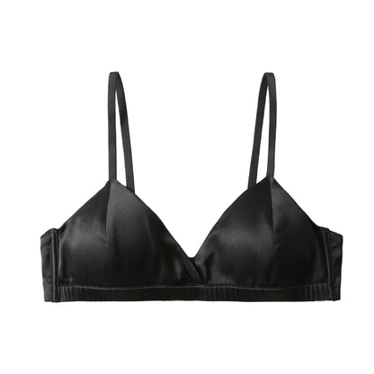 Brand Real Mulberry Silk Bra for Women Wireless Seamless Brassiere Padded Sexy Lingerie Ladies Underwear Push up Soft Healthy