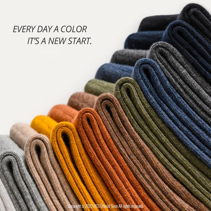 5/10 Pairs 95% Combed Cotton Socks Men Business Dress Long Socks Soft Breathable Spring Summer Colorful Sock for Man 5Pairs/Lot