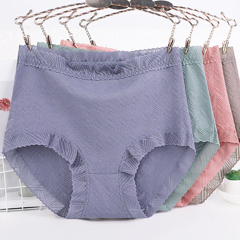 Underwear Women Cotton High Waist Ropa Mujer Sexy Lingerie plus Size Lenceria Sensual Mujer Lace Panties Briefs Bragas Y Tangas