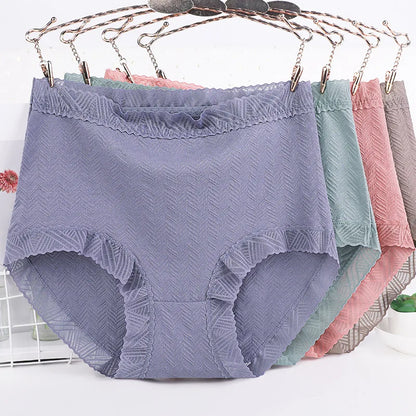 Underwear Women Cotton High Waist Ropa Mujer Sexy Lingerie plus Size Lenceria Sensual Mujer Lace Panties Briefs Bragas Y Tangas